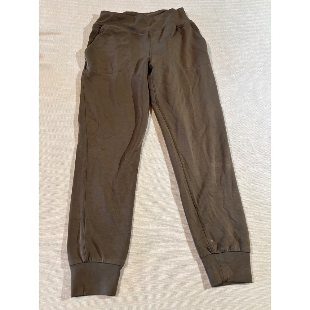 Sage Collective Womens High Rise Jogger Pants Olive Brown Small 1634376